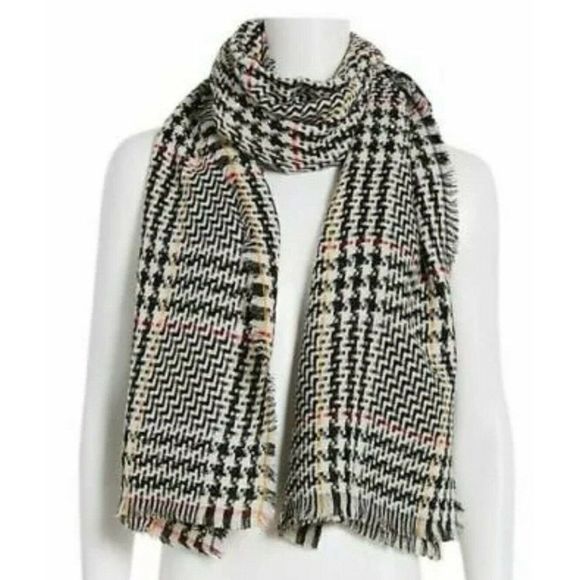 Steve Madden Check Mate Day Sequin‎ Accent Scarf Wrap New with Tags - Picture 1 of 5